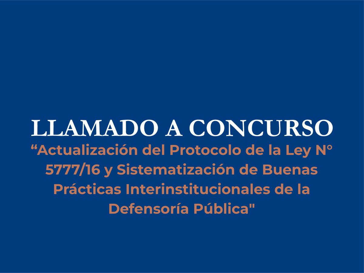 Llamado a concurso para Consultoría Individual.